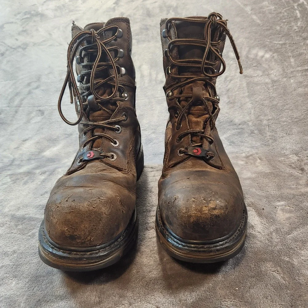 Wolverine Boots Mens 10.5 Brown Leather DuraShocks 8